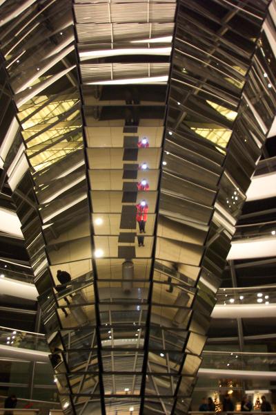 Coupole du Reichstag, Berlin, Allemagne (février 2003)