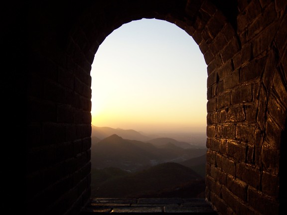 Du haut de la grande muraille, Chine (octobre 2006)