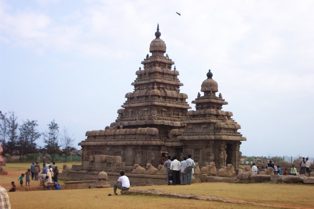 Shore Temple, Mahabalipuram, Inde du Sud (janvier 2003)
