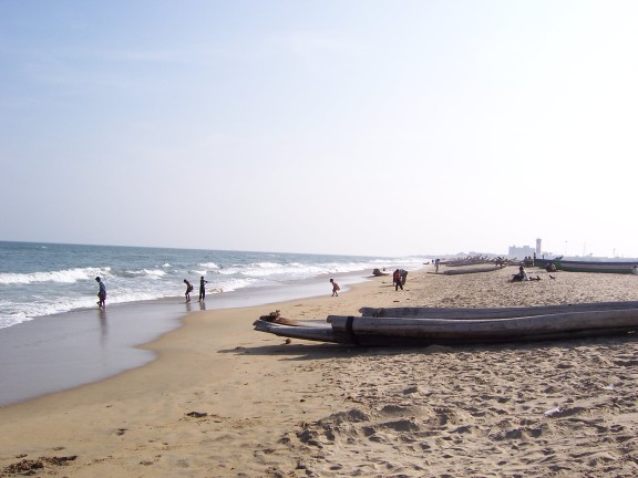 Marina Beach, Chennai, Inde (décembre 2004)