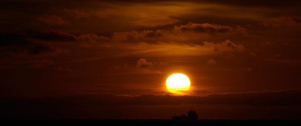 Coucher de soleil, Reykjavík, Islande (juillet 2008)